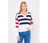 Armor Lux - Pull Rayé Col V ML Deauville Bianco - Abbigliamento L Bianco