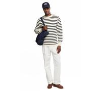 Armor Lux, Pullover da Uomo, a Righe Natura/Blu Scuro M
