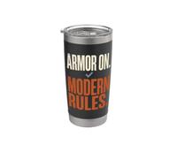 Armor On Modern Rules Medieval Combat Sport Humor Bicchiere termico in acciaio inox doppia parete