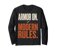 Armor On Modern Rules Medieval Combat Sport Humor Maglia a Manica