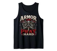 Armor Up Pray Hard Christian Warrior Knight Faith Canotta