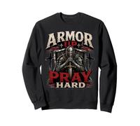 Armor Up Pray Hard Christian Warrior Knight Faith Felpa