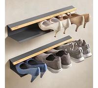 Armore Portascarpe, Scarpiera Salvaspazio, Robusta, Elegante, Facile da montare, Design moderno adatto a vari ambienti, Dimensioni 58cm x 14cm x 8cm, Ordine con stile (58 cm Grigio ardesia 2 Pz)