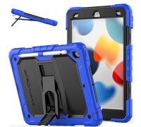 ArmourSHIELD - Custodia per Apple iPad 10,2" 2021/2020/2019 [9a/8a/7a generazione], custodia antiurto resistente con supporto pieghevole, protezione schermo e portapenne, custodia da lavoro per