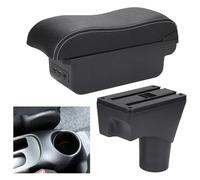 Armrest Box Per Nissan Per Sunny Per March Per Micra K13 2010-2022 Box Bracciolo Auto Box Portaoggetti Bracciolo Auto(B3 Black White 3usb)