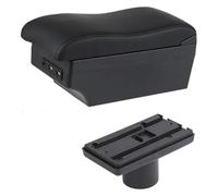 Armrest Box Per Seat Per Ibiza 6j 6L Bracciolo Centrale Portaoggetti Box Bracciolo Auto Console Centrale Portaoggetti Accessorio USB(E2 Black Line)