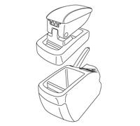 Armster 1, bracciolo su misura - compatibile per Kia Cee'd 5p (02/07>04/12) -