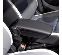 RATI ARMSTER 3 Bracciolo adatto per FIAT 500 2016-2024 [nero,pelle vegana] Bracciolo centrale retrofittabile con vano portaoggetti