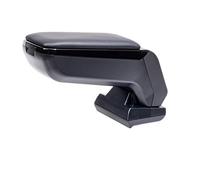 Armster rati Bracciolo Centrale per Auto, Compatibile con Opel Corsa E 2014-2019, Scomparto portaoggetti, Facile da installare, Massimo Comfort, Pieghevole, Ecopelle, Nero