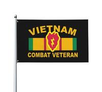 Army 25Th Infantry Division Vietnam Combat Veteran Flag Resistente Alle Intemperie Bandiera Colore Vivido Bandiere Per Feste Balcone Cortile 3X5Ft