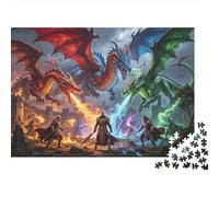 Army Burned Puzzle 1000 Pezzis Riciclato Material Dragon Battle Puzzle for Ragazzi e Ragazze dai 6 Anni in Su Gioco Educativo Challenge Parent Child Toy 52x38cm/1000pcs