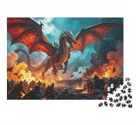 Army Burned Puzzle 1000Pc Riciclato Material Dragon Battle Puzzle for Ragazzi e Ragazze Regalo Divertente e Attività per Casa Ideal for Child‘s Birthday Gift 70x50cm/1000pcs