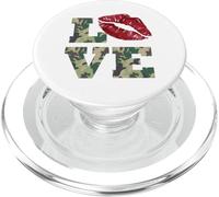Army Love Valentine Camouflage Red Lips Love PopSockets PopGrip per MagSafe