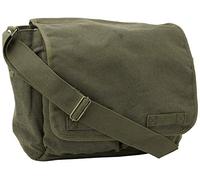 Army Universe Armyu Olive Green Original Heavyweight Classic Military Messenger Bag with Adjustable Strap, Borsa Unisex-Adulto, Verde Oliva, 15" x 11" x 6