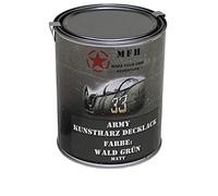Army - Vernice opaca, barattolo da 1 l, colore: Verde (verde forestale)
