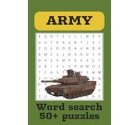 Army Word Search Puzzle Book: Easy to read print about Army, cannons, military and more | 6x9 inches, 110 pages | 50+ Puzzles ... Gift for Vacations, Holidays and Down Times