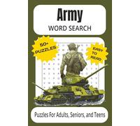 Army Word Search Puzzle Book: Word Searches With Easy to Read Print About Armies, Soldiers, Tanks and More | 6x9 Inches, 110 Pages | 50+ Puzzles ... Gift for Vacations, Holidays and Free Time
