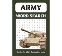Army Word Search Puzzle Book: Word Searches with Easy to Read Print about Army, Army Soldiers, Army Equipment and More | 6x9 inches, 110 pages | 50+ ... Gift for Vacations, Holidays and Free Times