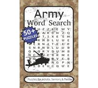 Army Word Search Puzzle Book: Word Searches with Easy to Read Print about Army, Military, Navy and More | 6x9 inches, 110 pages | 50+ Puzzles… Gift for Vacations, Holidays and Free Times
