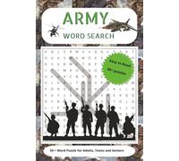 Army Word Search Puzzle Book: Word Searches with Easy to Read Print about Army, Military Themed and more | 6x9 inches, 110 pages | 50+ Puzzles ... Gifts for Vacations, Holidays and Free Times