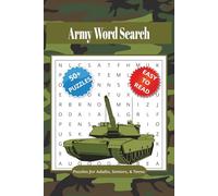 Army Word Search Puzzle Book: Word Searches with Easy-to-Read Print about Army, Military, Veterans and More | 6x9 inches, 110 pages | 50+ Puzzles ... Gift for Vacations, Holidays, and Free Times