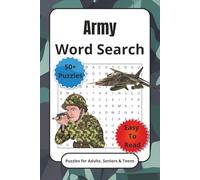 Army Word Search Puzzle Book: Word Searches with Easy to Read Print about Army, Navy, Air Force and More | 6x9 inches, 110 pages | 50+ Puzzles ... Gift for Vacations, Holidays and Free Times