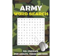 Army Word Search Puzzle Book: Word Searches with Easy to Read Print about Army, Soldiers, War and More | 6x9 inches, 110 Pages | 50+ Puzzles |