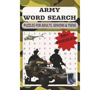 Army Word Search Puzzle Book: Word Searches with Easy to Read Print about Army, Special Forces Recon, Air Force, Marines, Navy, Military Ranks, Roles ... Gift for Vacations, Holidays and Free Time