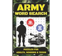 Army Word Search Puzzle Book: Word Searches with Easy to Read Print about Army, Tanks, War and More | 6x9 inches, 110 pages | 50+ Puzzles ... Gift for Vocations, Holidays and Free Times