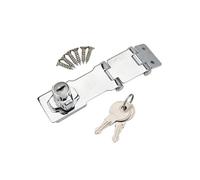 ARMYJY Fermaglio e graffetta in lega di zinco resistente con chiavi, dimensioni 6,3 cm/7,6 cm, per armadi, capannoni, garage, cassetti, armadietti e cassette degli attrezzi