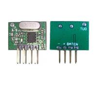 ARMYJY Kit modulo trasmettitore e ricevitore RF supereterodina 433 MHz per telecomando, porta del garage, sistema di allarme e per progetti di automazione domestica intelligente