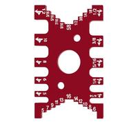 ARMYJY Sega da tavolo in lega di alluminio per una regolazione precisa dell'altezza e della profondità della lama, strumento di misurazione per tenoni e coda di rondine, 9,5 x 5,9 x 1 cm, rosso