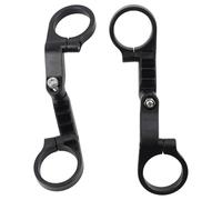 ARMYJY Staffa di montaggio regolabile per manubrio da 31,8 mm, supporto luce scooter elettrico ABS con anello in gomma, nero
