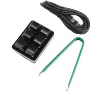 ARMYJY Tastiera numerica wireless programmabile a 6 tasti sostituibile a caldo RGB silenziosa per mini tastierino numerico per ufficio finanza UK (nero)