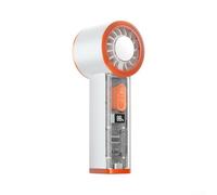 ARMYJY Ventilatore portatile con funzione di raffreddamento a ghiaccio, 6 marce, ricaricabile tramite USB, display digitale, per estate, ufficio, casa, 15 cm (bianco)