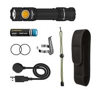 ArmyTek Partner C2 Magnet USB Warm LED (monocolore) Torcia tascabile con clip per cintura, con fondina a batteria ricar