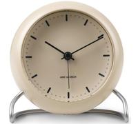 Arne Jacobsen Orologio da tavolo, diametro 11 cm, design danese, controllato, colore: sabbia