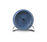Arne Jacobsen Orologio da Tavolo, Plastica Vetro, Blu, 11 cm