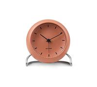 Arne Jacobsen Orologio da Tavolo, Plastica Vetro, Colore: Arancione, 11 cm