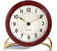 Arne Jacobsen Orologio da tavolo Station Ø11 Cm Bordeaux/Bianco