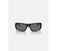 Arnette - Hot Shot - Occhiali da sole rettangolari color nero lucido con lenti grigie polarizzate L