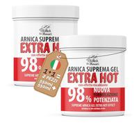 ARNICA SUPREMA GEL 98% SUPER HOT - Formula Potenziata con Arnica Montana, Artiglio del Diavolo e Canfora - Sollievo per Muscoli e Articolazioni - Crema Riscaldante, Extra Forte - 2x550ml