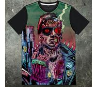 Arnie Terminator T800 Cyberdyne Systems Skynet Maglietta Uomo PANEL Sci Fi