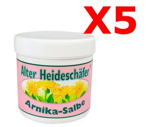 Arnika Alter-Heideschafer 5x 250 ml Balsamo Gel all'Arnica Cura Pelli Secchi