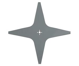 ARNOLD 1111-AM-000 - Lama AR16 per Tosaerba Ambrogio, Herkules e Wiper 290 mm, 4 Taglienti, Curva 1111-AM-0001, Colore: Grigio