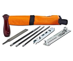 ARNOLD 1194-X1-0030 - Set per affilatura catena della motosega con custodia a rotolo