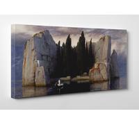 Arnold Bocklin L'Isola dei Morti Quadro Stampa su TELA Canvas Vernice Pennellate