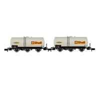 ARNOLD HN6609 SNCF, confezione da 2 unità di carri cisterna a 3 assi, SHELL, ep. IV Freight Wagons