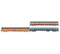 Arnold HN4468 DB, FS, confezione da 3 Alpen-Express Roma - Monaco, Avmz 111 più Eurofima 2a classe, C1 più UIC-X 64 2a classe, grigio, epIV Carrozze passeggeri