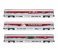 Arnold HN4473 SNCF, confezione da 3 unità Train de Noël - Coca-Cola 2010, carrozze passeggeri epVI